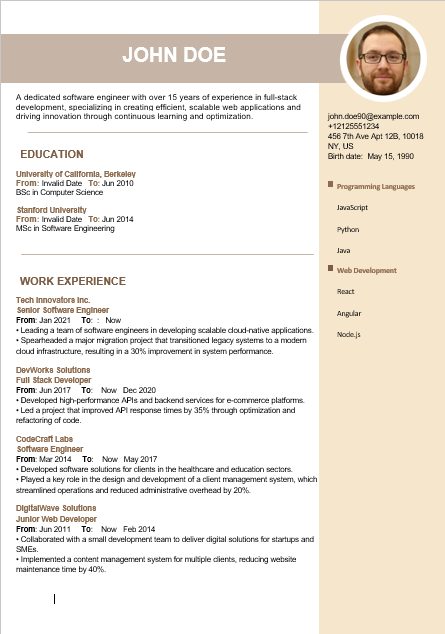 Aspire CV Template