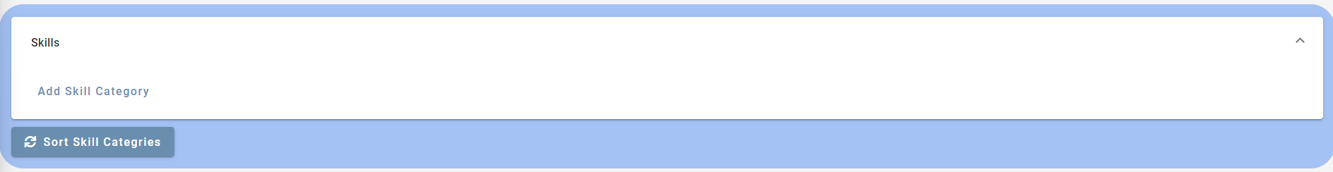Add skill categories in Smart CV Builder