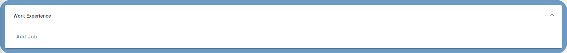 Add a job entry in the work experience section
